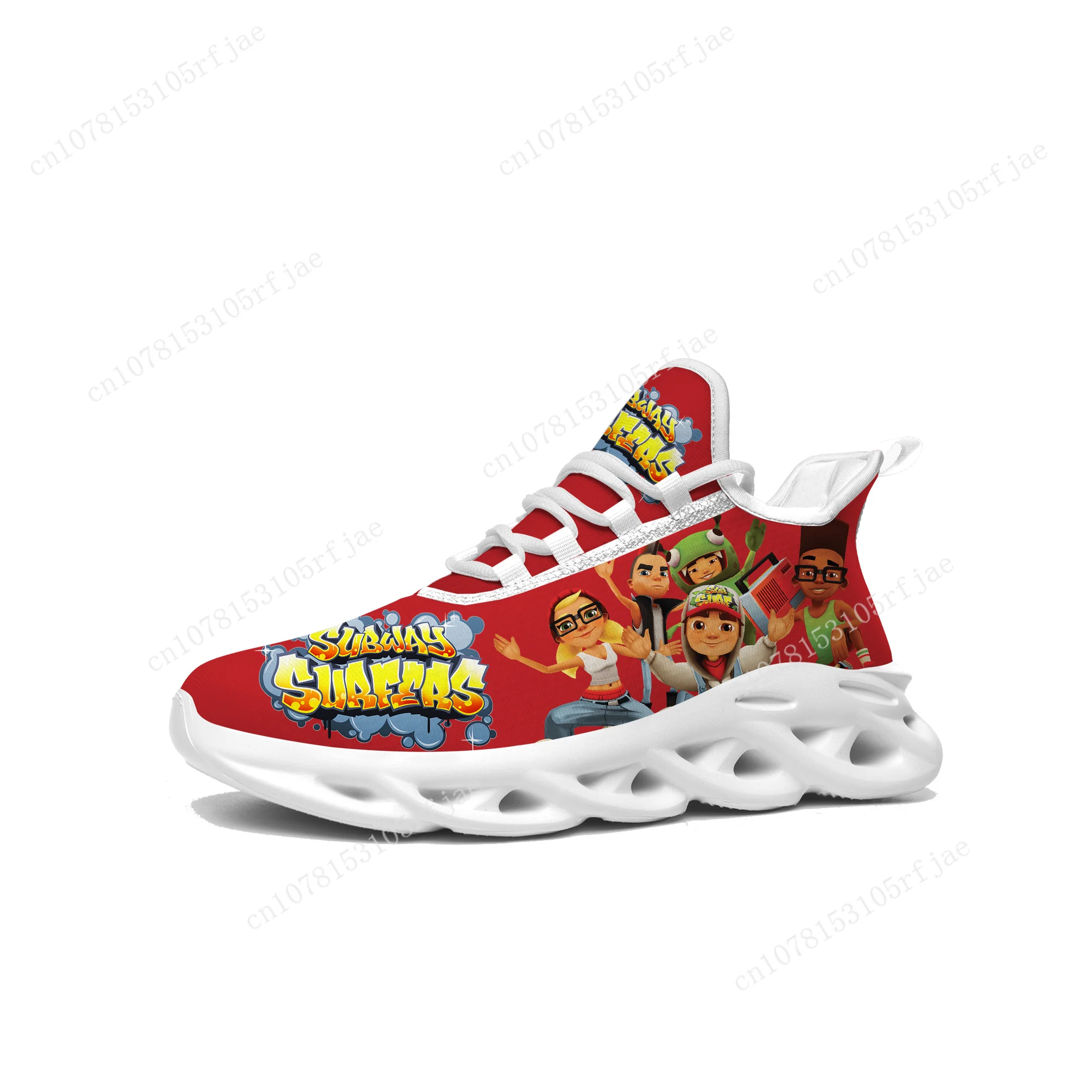 Anime Cartoon Game Subway Surfers Sneakers Mens Womens Teenager Sports Running Shoes High Quality Custom Built Lace Up Shoes