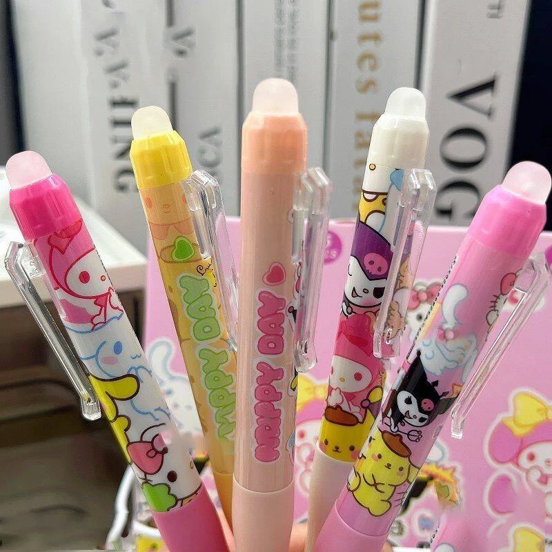 4/5 قطعة سانريو الحرارية قابل للمسح قلم محايد اللون قابل للمسح قلم محايد اللون الكتابة السلس أقلام اللوازم المكتبية طالب القرطاسية