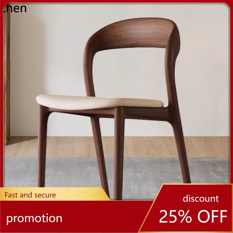 

ZML Solid Wood Chair Modern Minimalist Backrest Chair