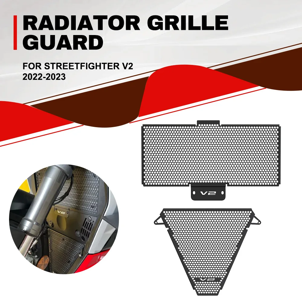

Radiator Guard Upper And Lower Radiator Guard Set T5-5754 Aluminium Motorcycle Accessories FOR Ducati Streetfighter V2 2022-2023