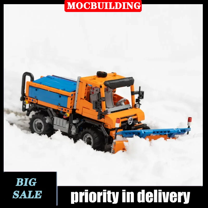 MOC Technology City Crane Model Building Block Assembly Snow Sweeper Dump Truck Boy Toy Birthday Gift