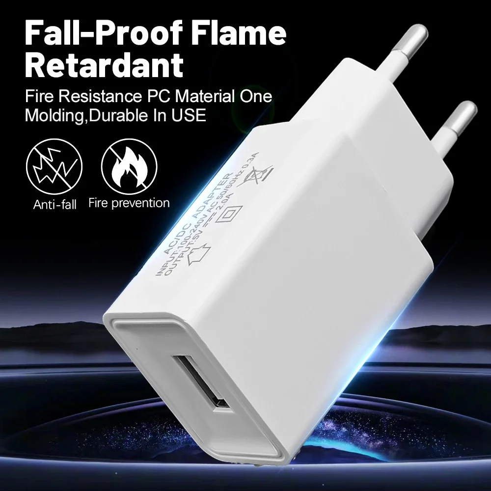 5V 2A QC3.0 Quick Charging Mobile Phone Chargers USB High-speed Wall Charger Adapter for IPhone Samsung Xiaomi EU/US Plug