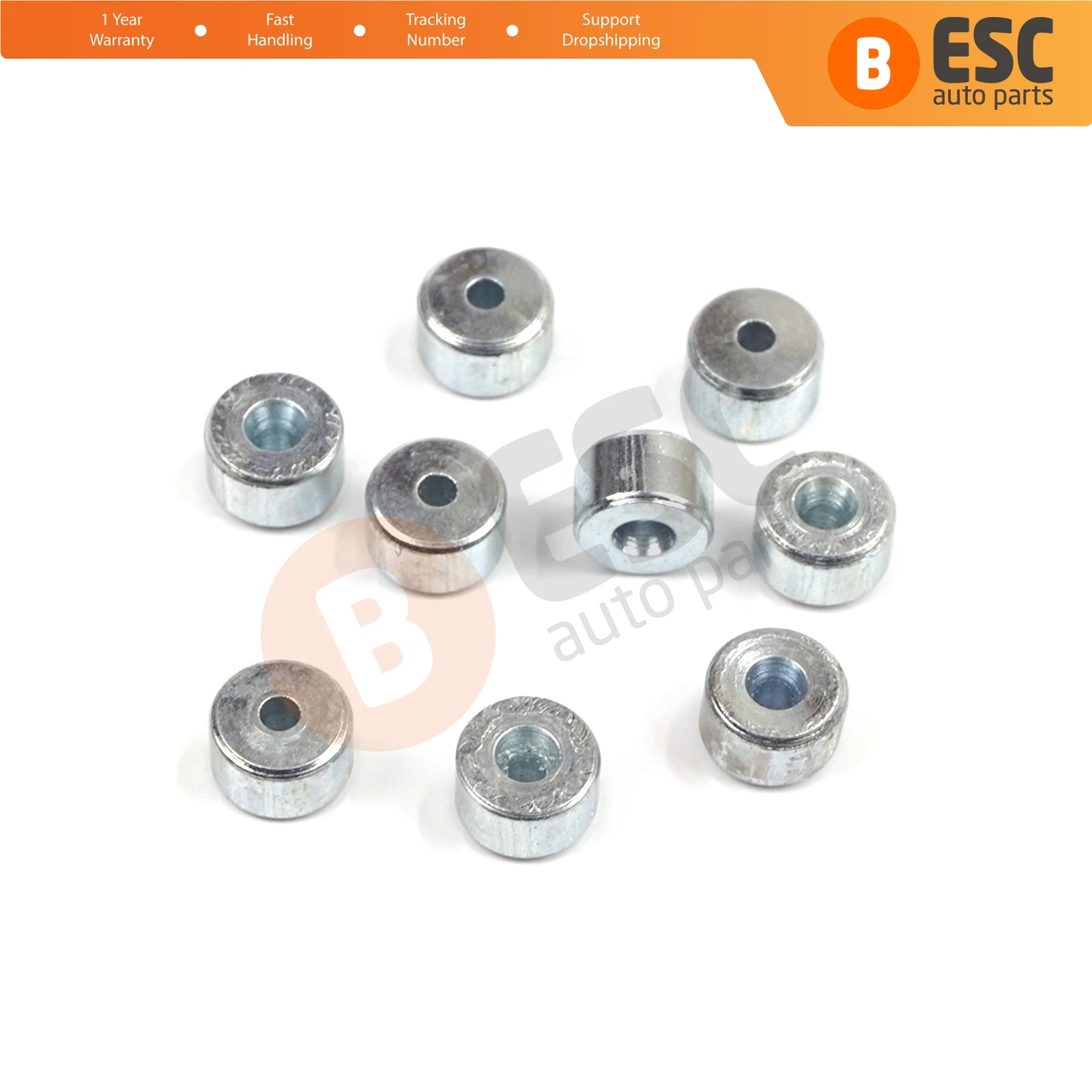 BCR008 100 Pieces Car Window Regulator Winder Repair Steel Cable Wire Rope End Fitting Pin Stop Sleeve Crimp Rivet 6x3.5/1.7 mm