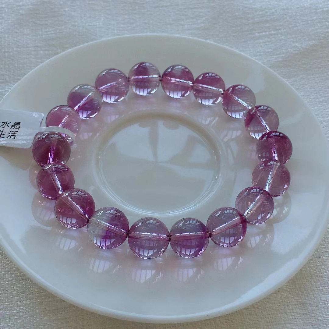 

Natural Lavender Amethyst Quartz Clear Beads Bracelet 11.6mm Crystal Purple Amethyst Cut Beads Women Men Jewelry AAAAA