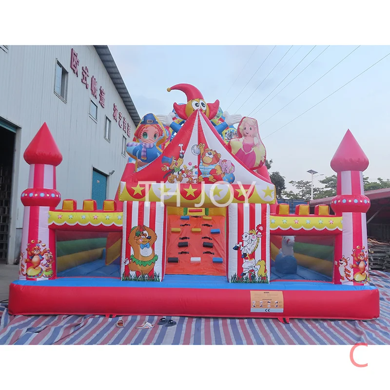 12x6m circus Bouncer funcity, commercial Inflatable Bouncy Jumping slide inflatable playground