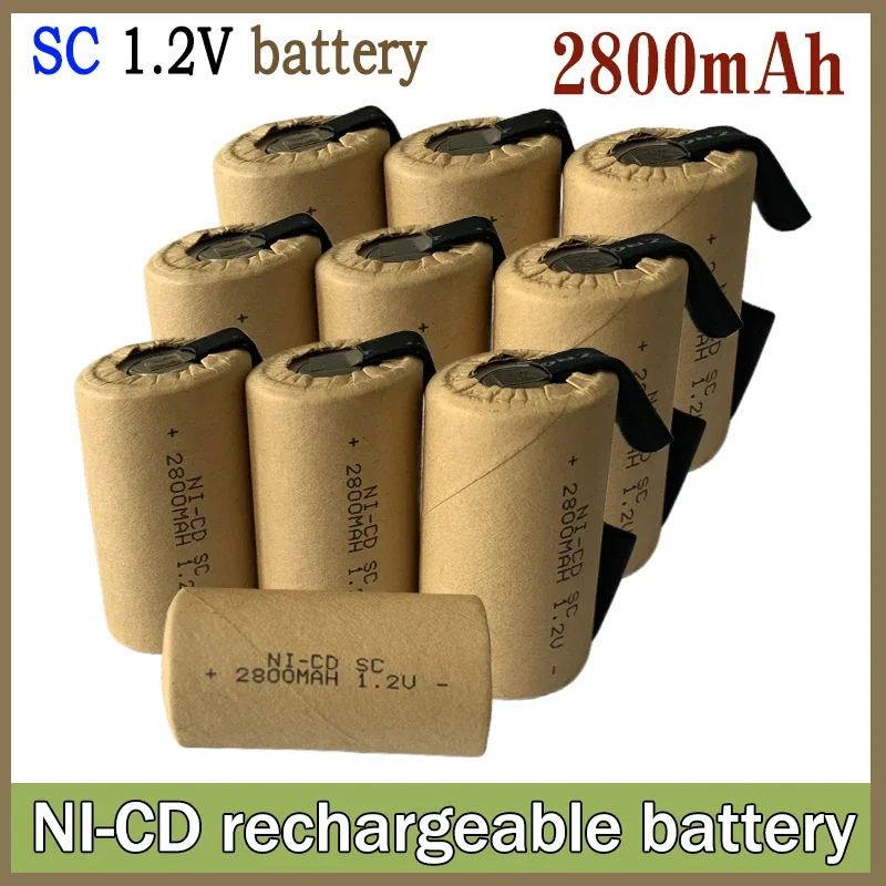 

Ni-CD SC batteries 2000mAh high power 1.2V rechargeable battery for power tools electric drill screwdriver