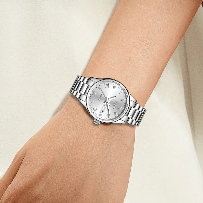 LIGE Women Wrist Watch Original Watches for Ladies Waterproof Stainless Steel Luxury Quartz Woman Wristwatch Diamond Dial Clock