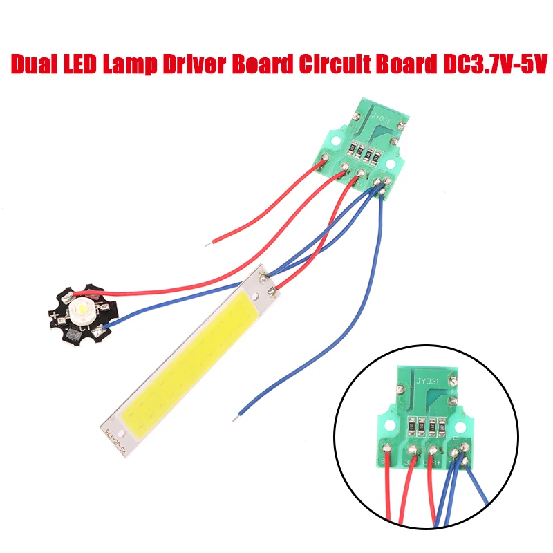 1pce Dual LED Light Board Bureaulamp Zaklamp Driver Board Printplaat DIY Accessoires DC3.7V-5V