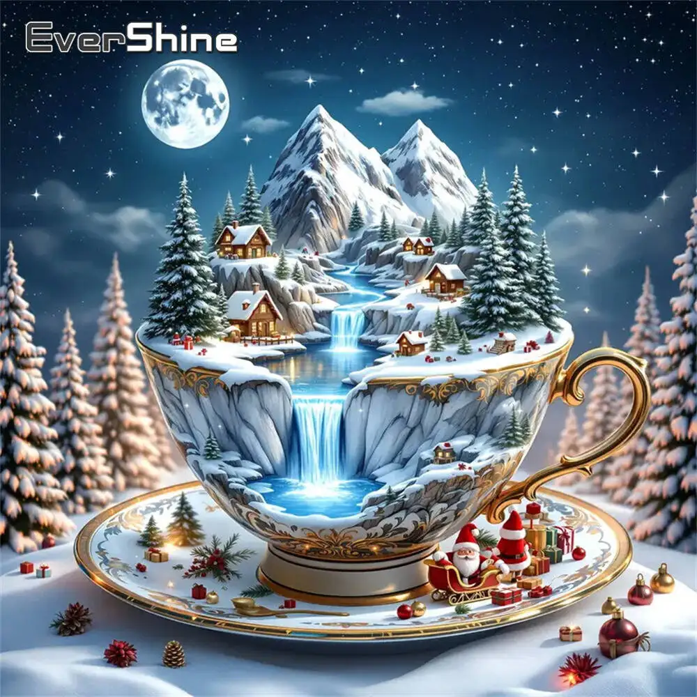 Evershine Diamant-Gemälde, Hund, Tier, Cartoon, komplett, quadratisch, rund, Diamant-Mosaik, Badezimmer, DIY-Bastelset, Heimdekoration