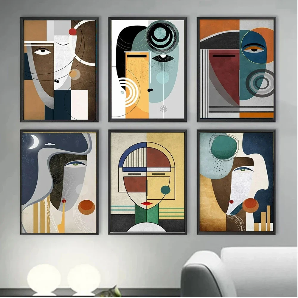 Nordic Abstract Figure Geometric Morandi Wall Art Canvas Paintings Poster Prints Aesthetic Modern Living Room Bedroom Home Decor
