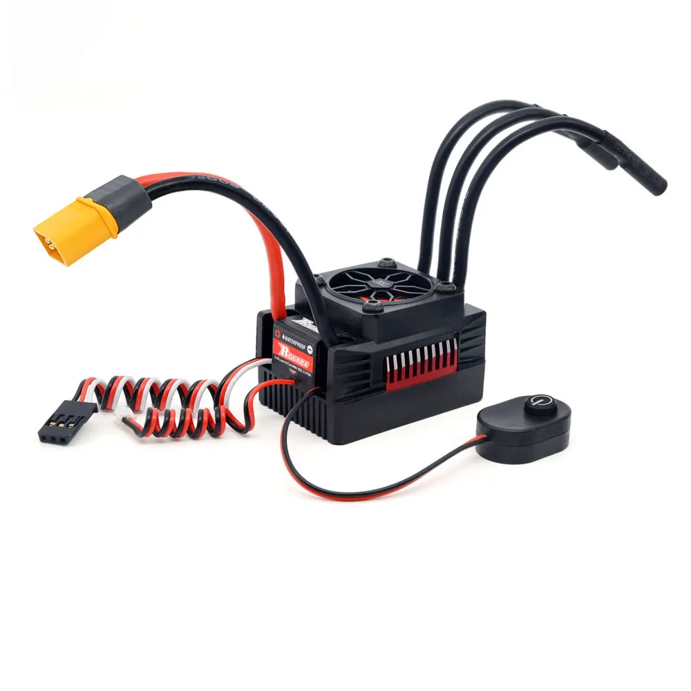 Raket V2 3650 5600kv/4700kv/4350kv/3250kv Borstelloze Motor & 45a 60a Esc/Programmakaart Combo Voor 1:10 Rc Auto Rc Boot
