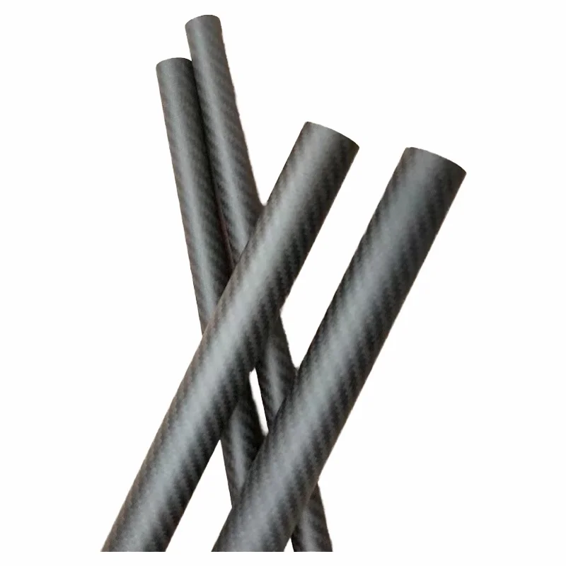 2pcs 3K Carbon Fiber Tube Plain Matte Length 500mm High Composite Hardness Material 3K Twill Matte OD7-40mm Pipes