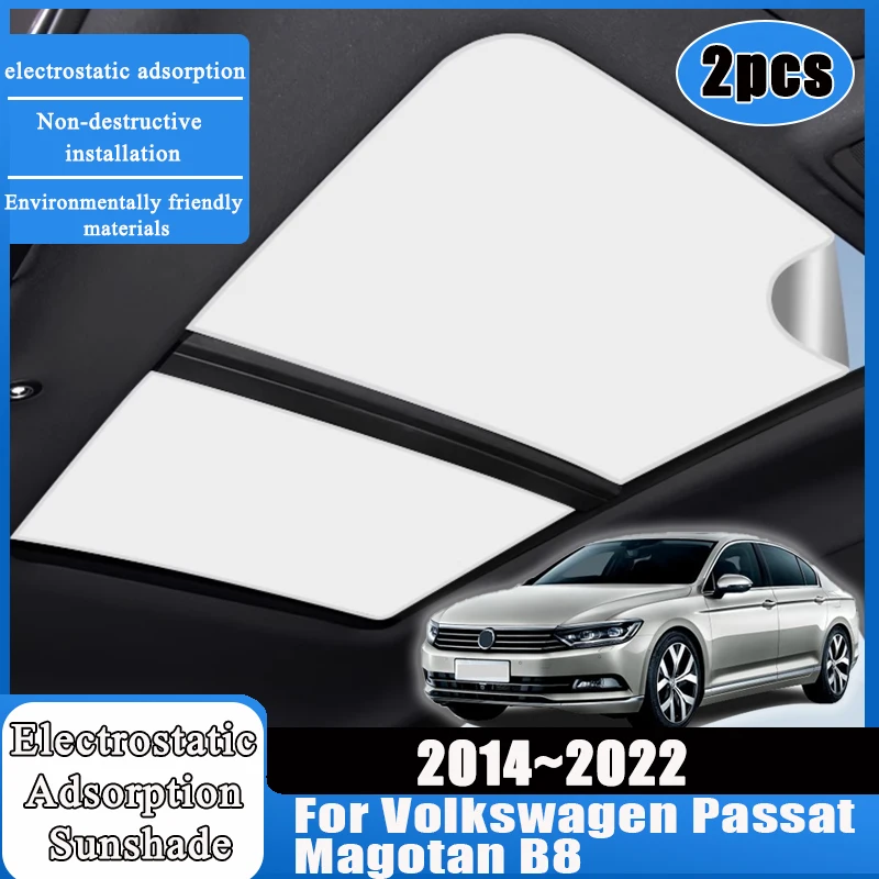 

Car Sunroof Sunshade For Volkswagen Passat Magotan B8 2014~2022 2017 2018 2019 2020 Electrostatic Adsorption Visors Accessories