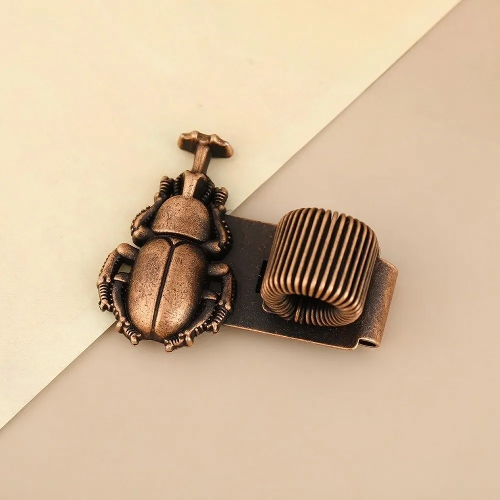 Creative Insect Series Pen Clip with Spring Metal Securely Holds Butterfly Rhinoceros Beetle Pen Clip Vintage Durable