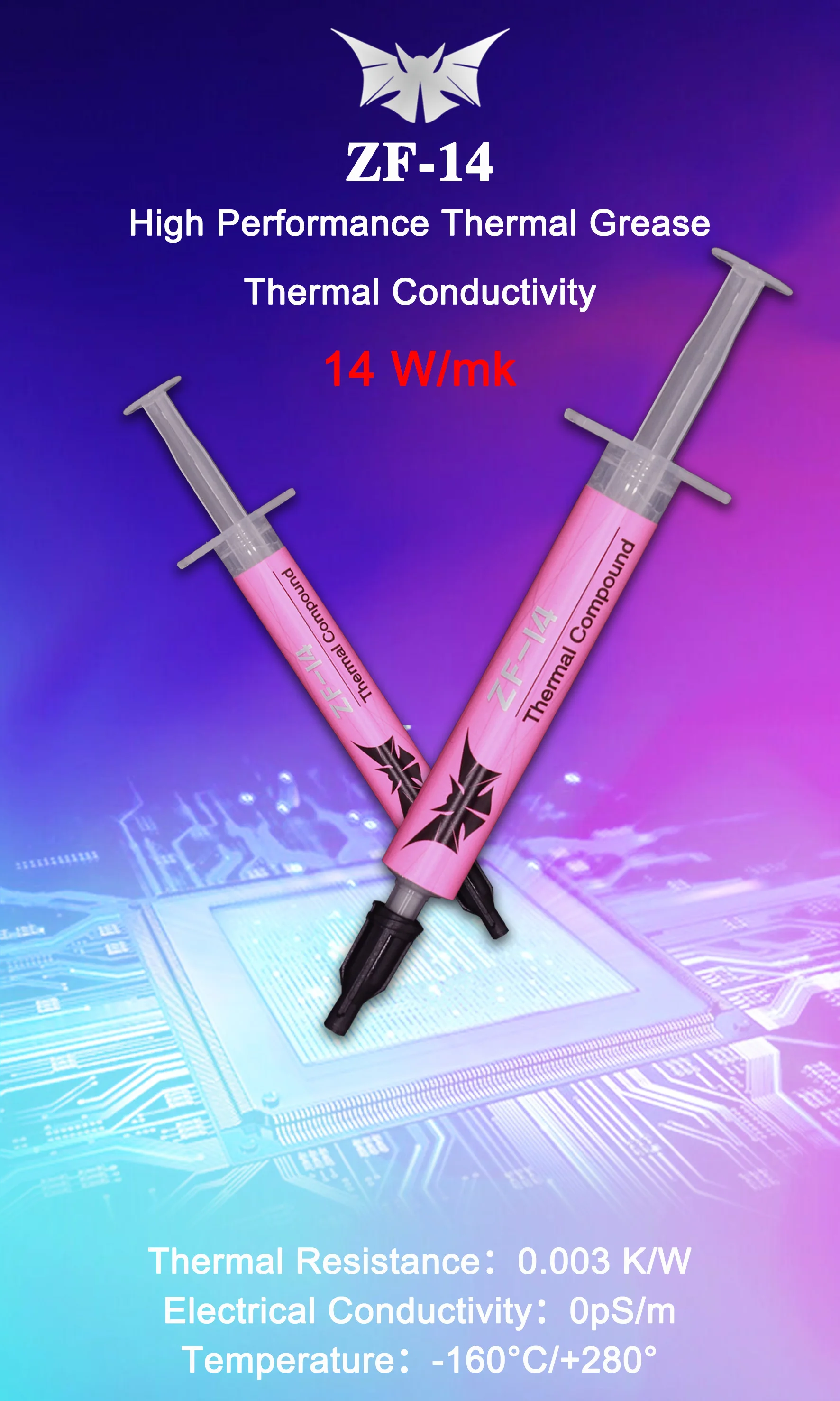 ZF14 2g Thermal Grease 14W Processor Thermal Compound Thermal Paste CPU GPU Cooler Cooling Fan Fluid Conductive Heatsink Plaster