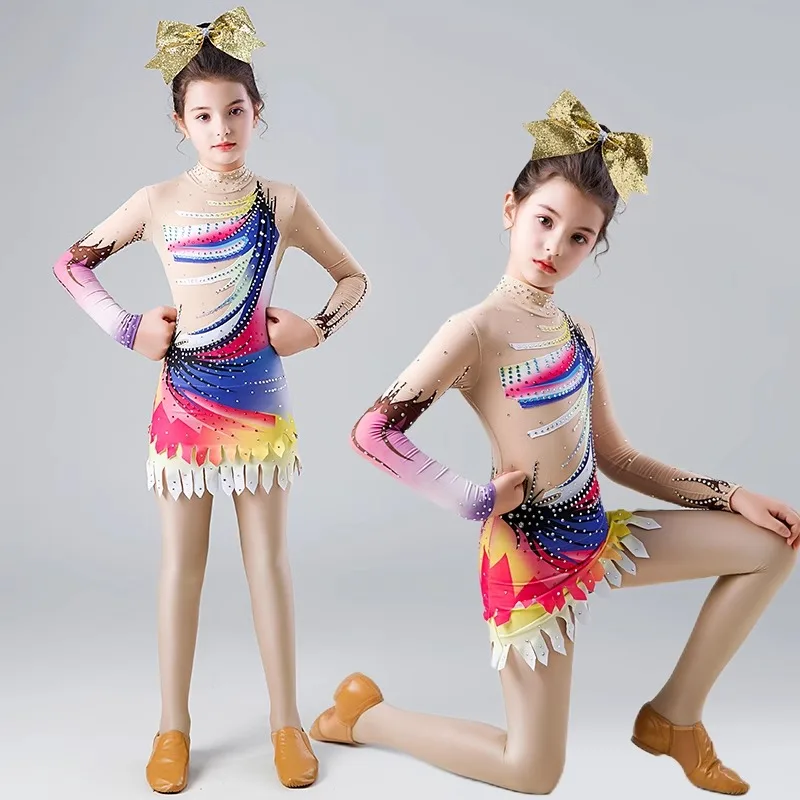 

customized cheerleading competition costume flower ball jazz gymnastics jumpsuit dance costume leotards for girls10 sets