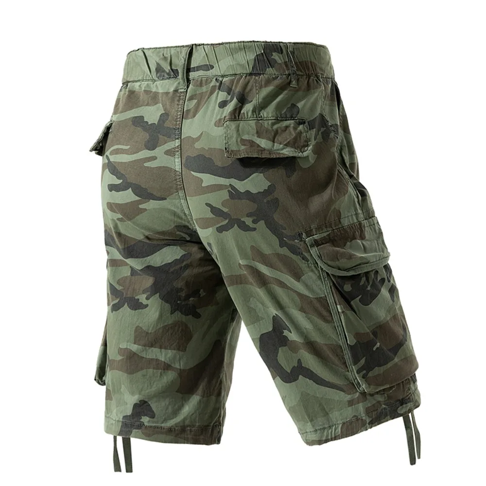 Men's Camo Cargo Shorts Outdoor Multi-Pocket Cotton Casual Shorts Summer Half Pants Breathable Shorts - Image 5