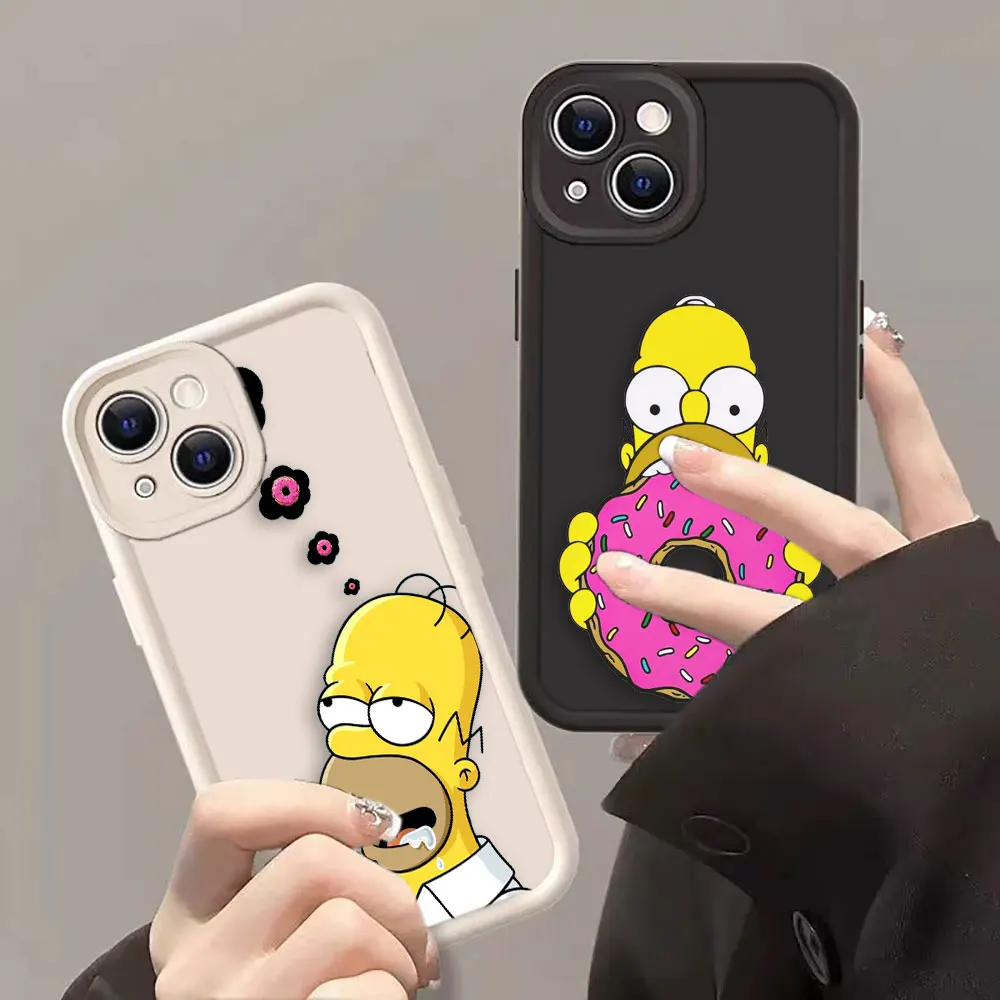 Funda de teléfono con cómic de Simpsons divertidos para OPPO A54 A31 A17 A16 A15 A11 A9 A7 A5 A3 F11 F9 F7 E K S XO PRO