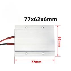 77x62mm 12-220V PTC Aluminum Shell Heater Element Constant Thermostat Thermistor Air Electric Heating Sensor Incubator LED Light