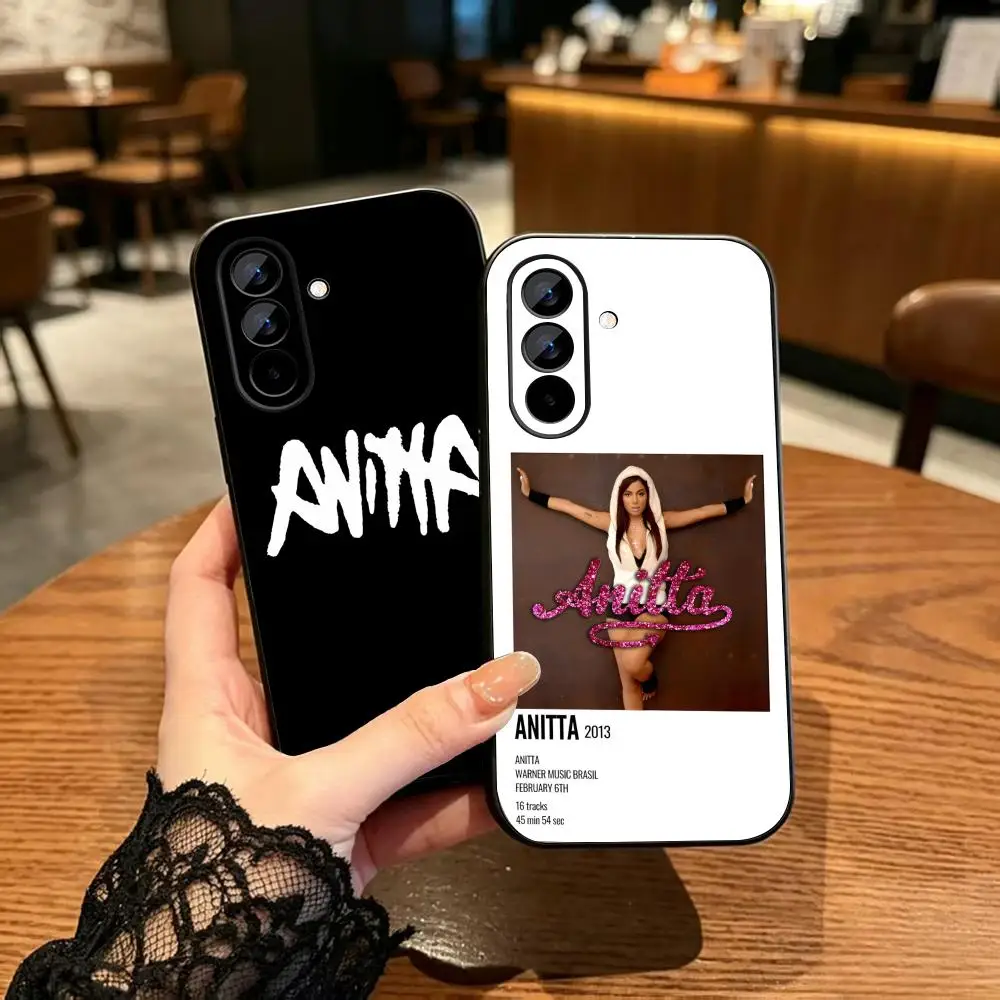 Popular Brazilian diva Album fashion Phone Case For Samsung Galaxy A16 A57 A56 A36 A26 A06 A55 A54 A15 A35 Soft Black