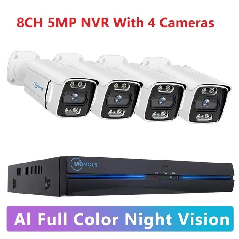Top! 8CH 5MP 8MP POE Security Camera System Two Way Audio 8MP NVR Kit CCTV Outdoor IP Camera H.265 P2P Video Surveillance Set .