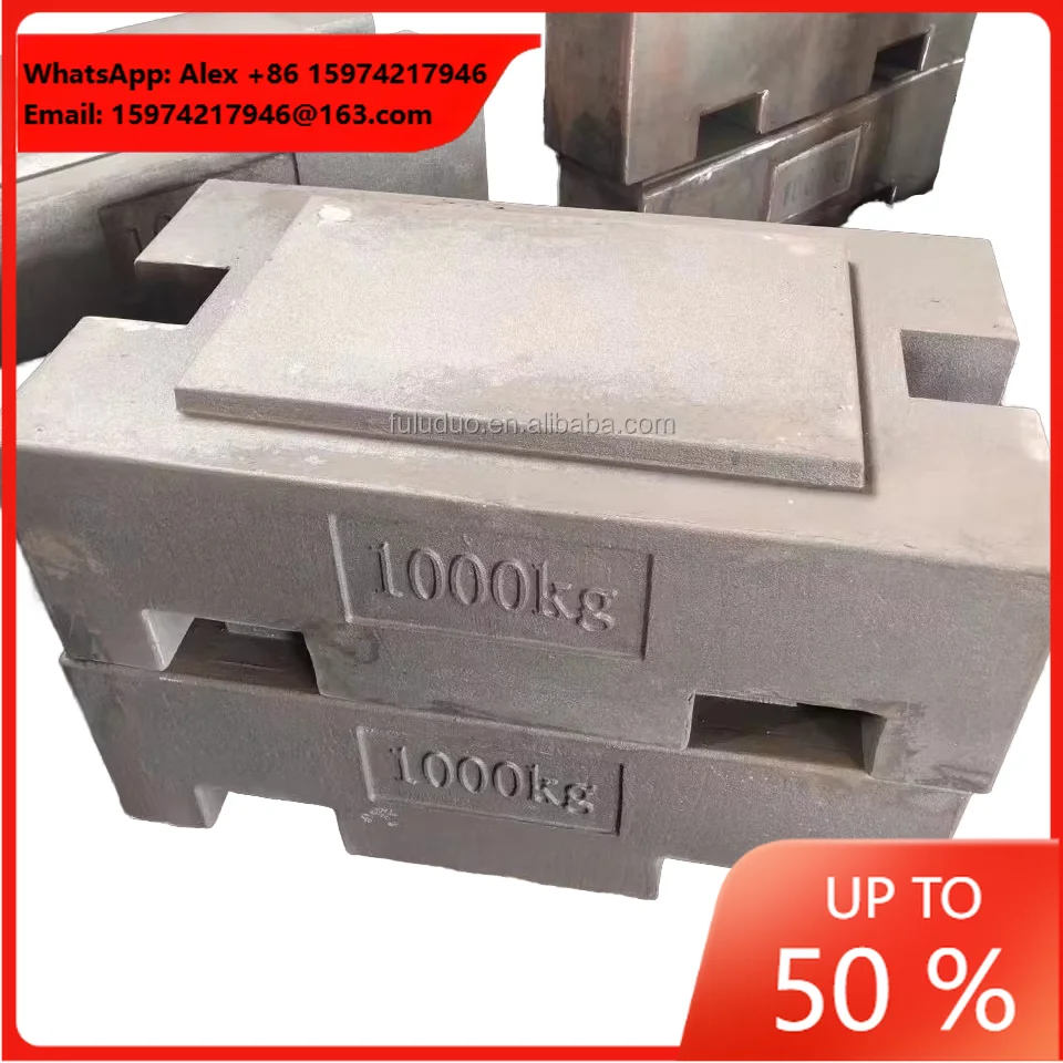 500kg 1t Elevator Load Test Weights, Cast Iron Counter Weight Crane