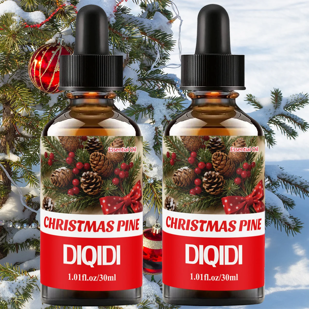 

2Pcs Christmas pine essential oil Christmas essential oil, compound essential oil, home fragrance oil, diffuser, humidifier