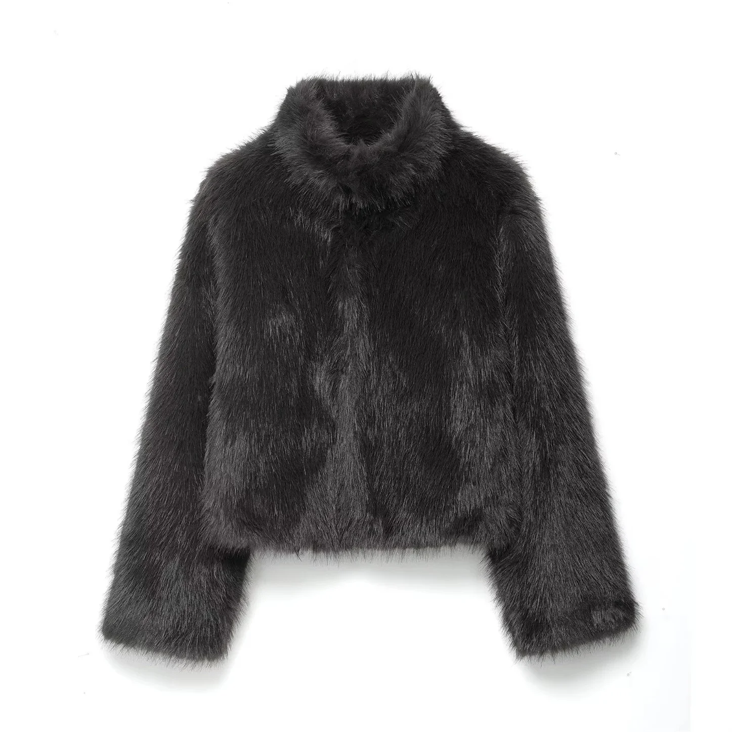 Abrigo Corto de Piel Sintética para Mujer, Estilo Moderno, Novedad de Otoño, Chaqueta de Efecto Sintético Premium, Cálida y E...