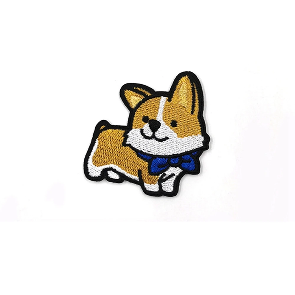 

Sew On Animal Corgi Dachshund Corgi Badges Iron On for Clothes Patches Clothes Embroidery Sewing Fabric Dog Pattern Appliques