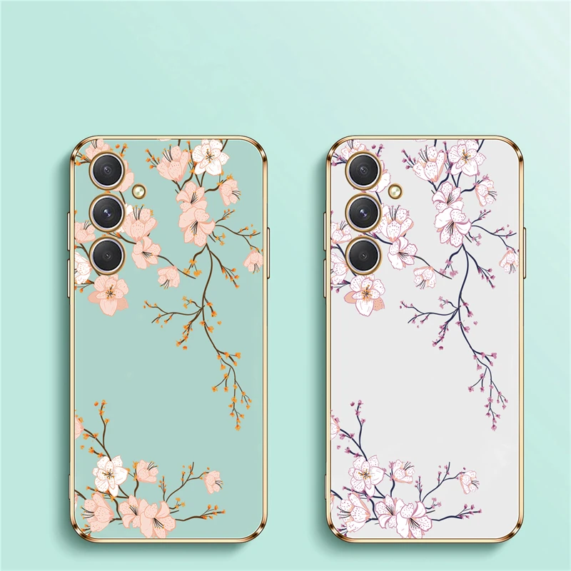 A15 Painting Pattern Case For Samsung Galaxy A55 A35 A25 A24 A53 A52 A34 A33 A32 A73 A72 A54 Soft Silicone Flowers Phone Cover - náhled 6