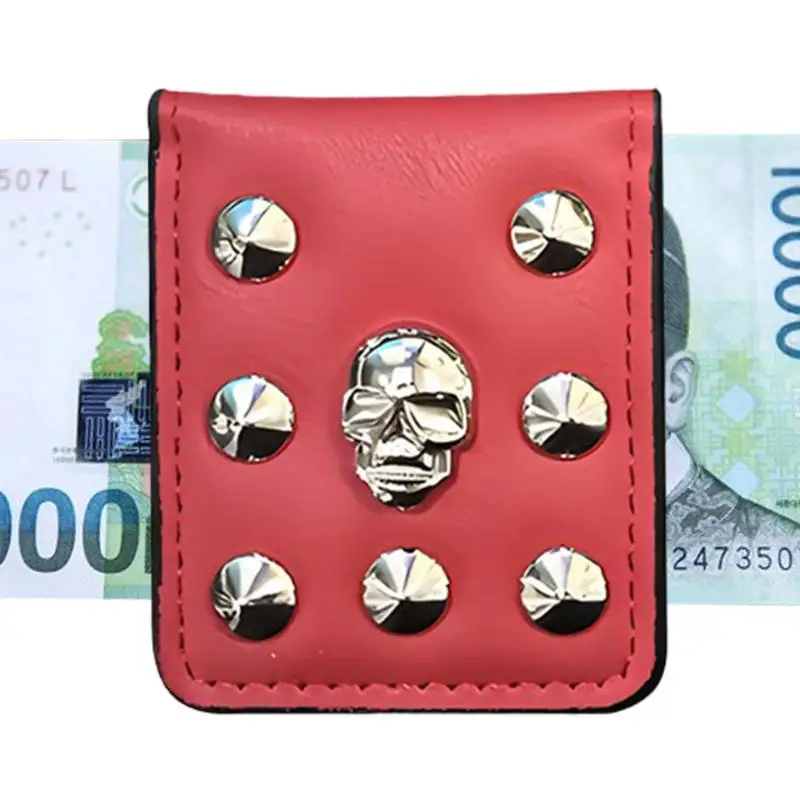 Men Money Clip Cash Clip Magnet Wallet Slim Money Holder Punk Style Money Holder Magnetic Money Clip Portable Wallet Card Case