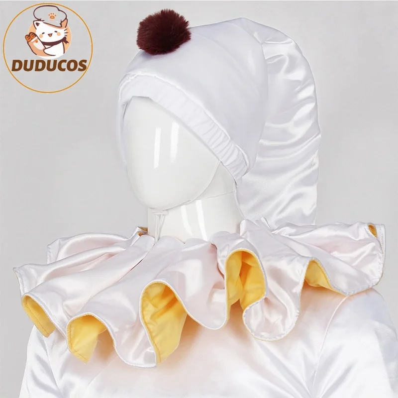 DUDU-R The Freak Circus White Pierrot Clown Cosplay Costume Halloween view 5