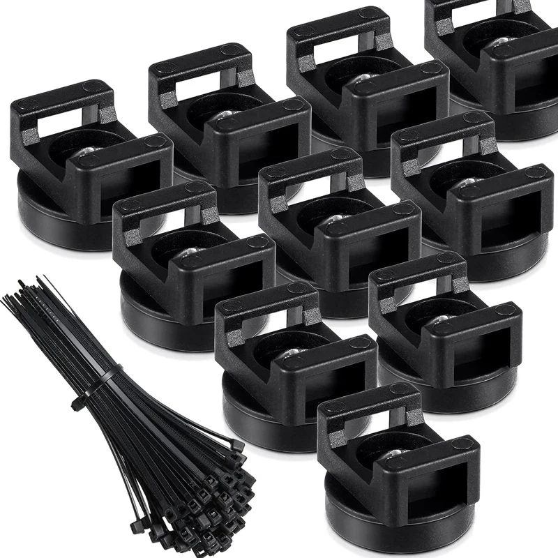 

22/31/43mm Magnetic Zip Tie Mount Multipurpose Magnetic Cable Holder Cable Tie Mount Magnets Magnetic Wire Management Bases