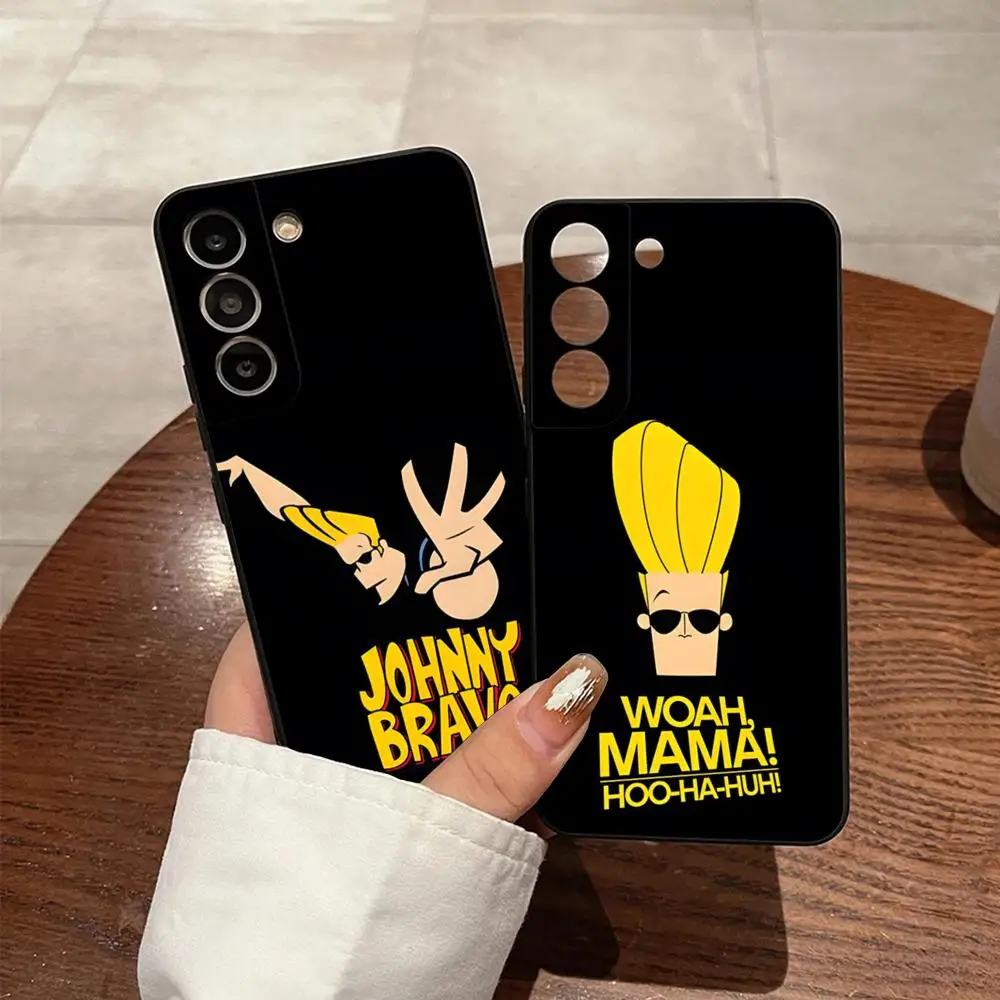 Johnny Bravo Anime Phone Case for Samsung S24 Ultra S23 Fe S22 S20 S21 Plus Galaxy A54 A34 A24 A53 Note 20 Cover