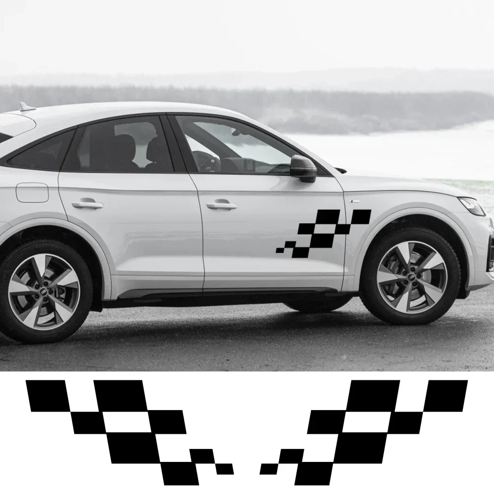 

Наклейки на двери автомобиля, виниловые наклейки с гоночными полосами, аксессуары для экстерьера авто, для Audi Q5 FY 8R B9 B8 80A TFSI TDI Quattro 2018 2010