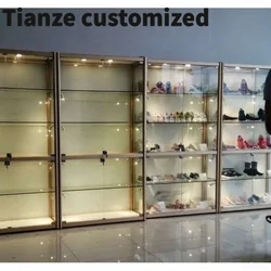 Customized-Retail Shop Shelves and Display Cabinets Cheap Display Showcases LED Light Glass Showcase