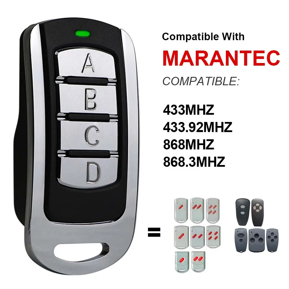 Imagem -01 - para Cópia Marantec Digital D382 868 D384 868 D302 868 D304 868 Garagem Obstáculo Painel de Controle 433.92mhz para 868.3 Mhz Portão Remoto para copia marantec digital d382 868 d384 868 d302 868 d304 868 garagem obstaculo painel de controle 43392mhz para 8683 mhz portao remoto 01