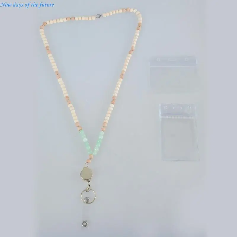 Beads Lanyard Necklace For Key And Badge Card Holder Lanyard for Teacher E65A