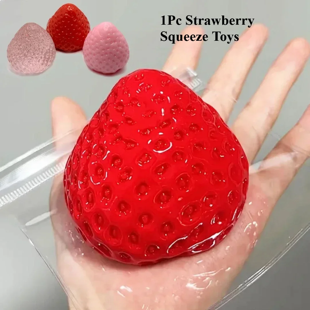 * Großes Erdbeer-Taba-Squishy-Zappelspielzeug, langsamer Rückprall, Stressabbau-Spielzeug für Kinder und Erwachsene, Party, Squish-Spielzeug, Geburtstags-Squeeze-Geschenk