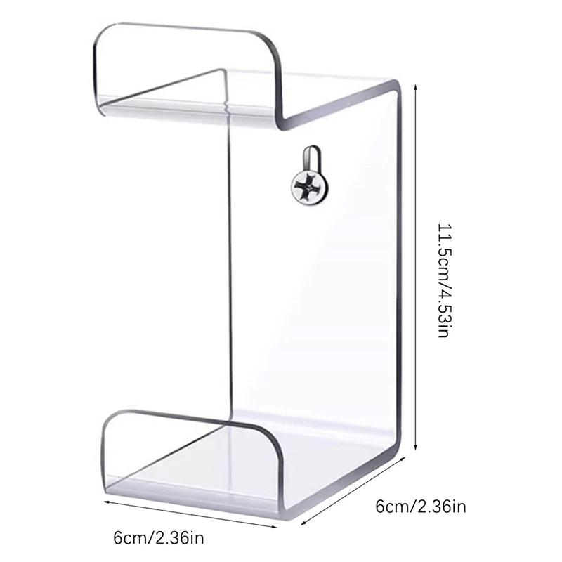 Wall Mounted Acrylic Headset Stand Hanger Game Controller Holder Space Saving Gamepad Holder Universal