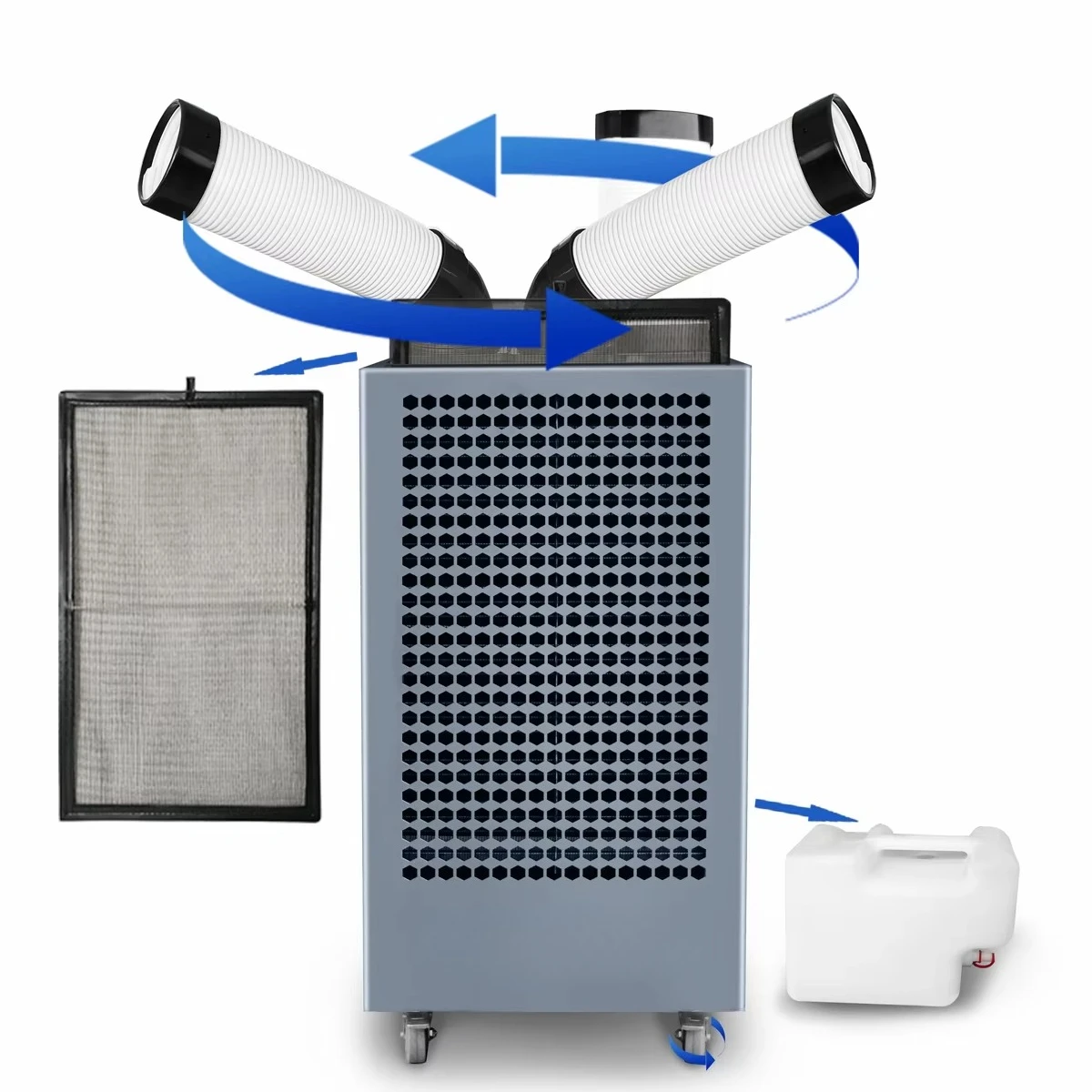 15000BTU Portable Industrial Air Conditioner 800m3/h Mobile AC Spot Cooler Tent Air Conditioning