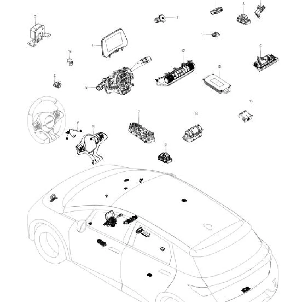For Byd Dolphin 2022-2025 Em2e-04007 Vehicle Electrical Accessories Original Car Para Auto Tools