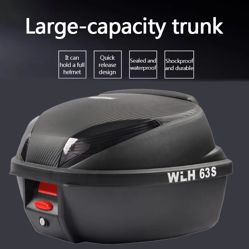 

E63s,35L large-capacity motorcycle trunk, electric vehicle rear trunk, universal storage box, waterproof, shockproof and durable