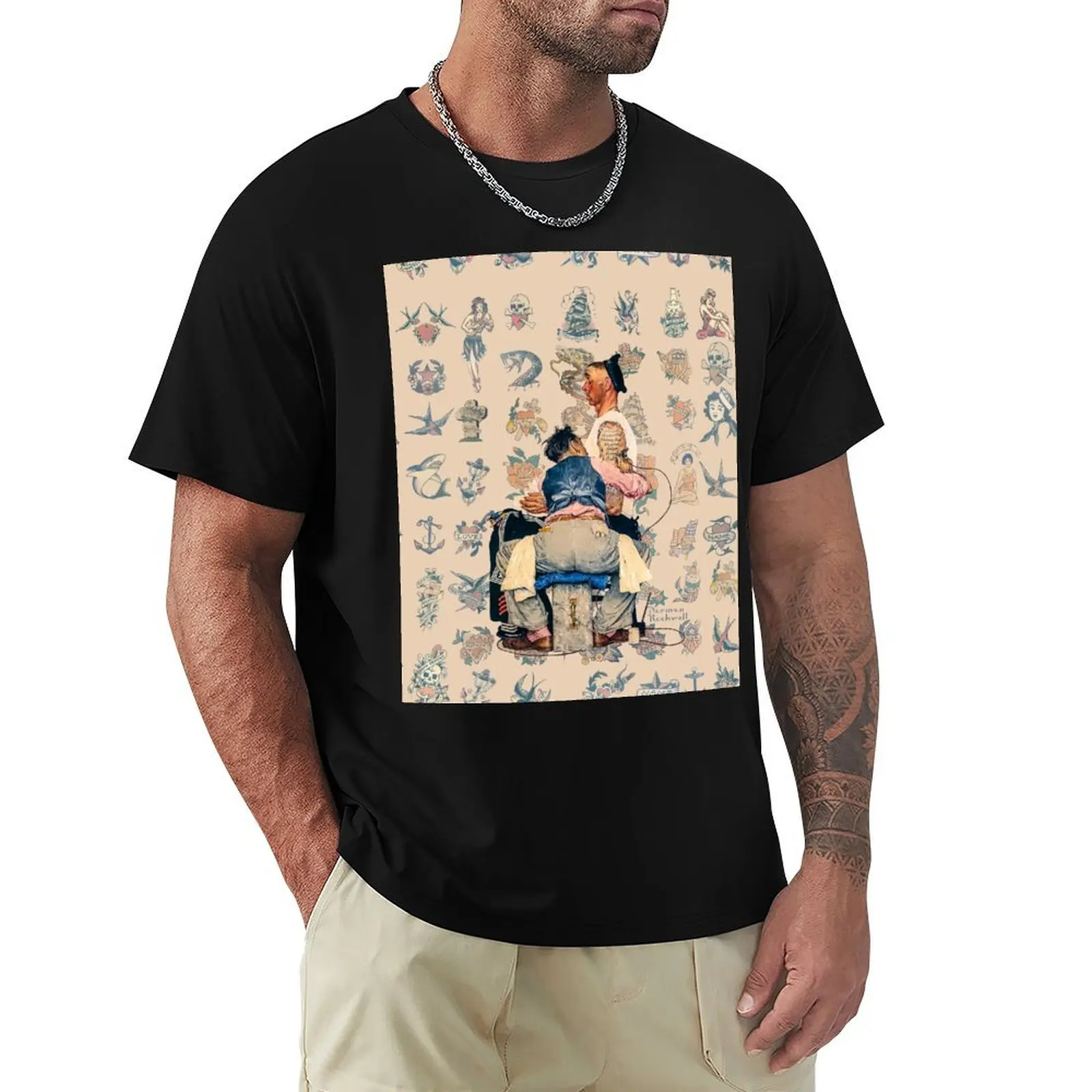 

Rockwell's TATTOO ARTIST expanded variant T-Shirt Soft Durable Cotton T-Shirt