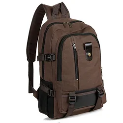 Mochila de Viagem de Grande Capacidade para Homens, Mochila de Acampamento Casual Bolsa para Laptop Masculina, Mochila de Lona, Mochila de Caminhada, Nova