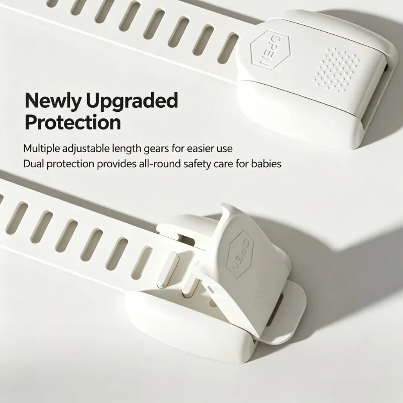 Child Proof Fridge Lock, Adjustable Baby Proofing Straps, Refrigerator Lock Freezer Latch to Keep Door Closed for Toddlers Baby