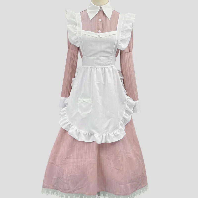 Girl Lolita Dress Sweet Japanese Women Lolita Maid Dress Bow Tie Harajuku Girl Hotsweet Maid Mini Dress Y2k Anime Maiden