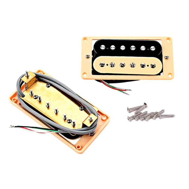 

Guitar Humbuckers Pickups Two-Color Faced Double Coil Humbucker Bridge Pickups For Electric Guitar