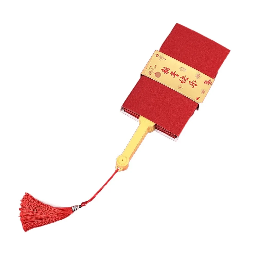 

Traditional Fan Design Red Envelope 6/8/10 Cards Frosted Spring Festival Red Wallet Bonus Paper Hongbao Children's Money Bag
