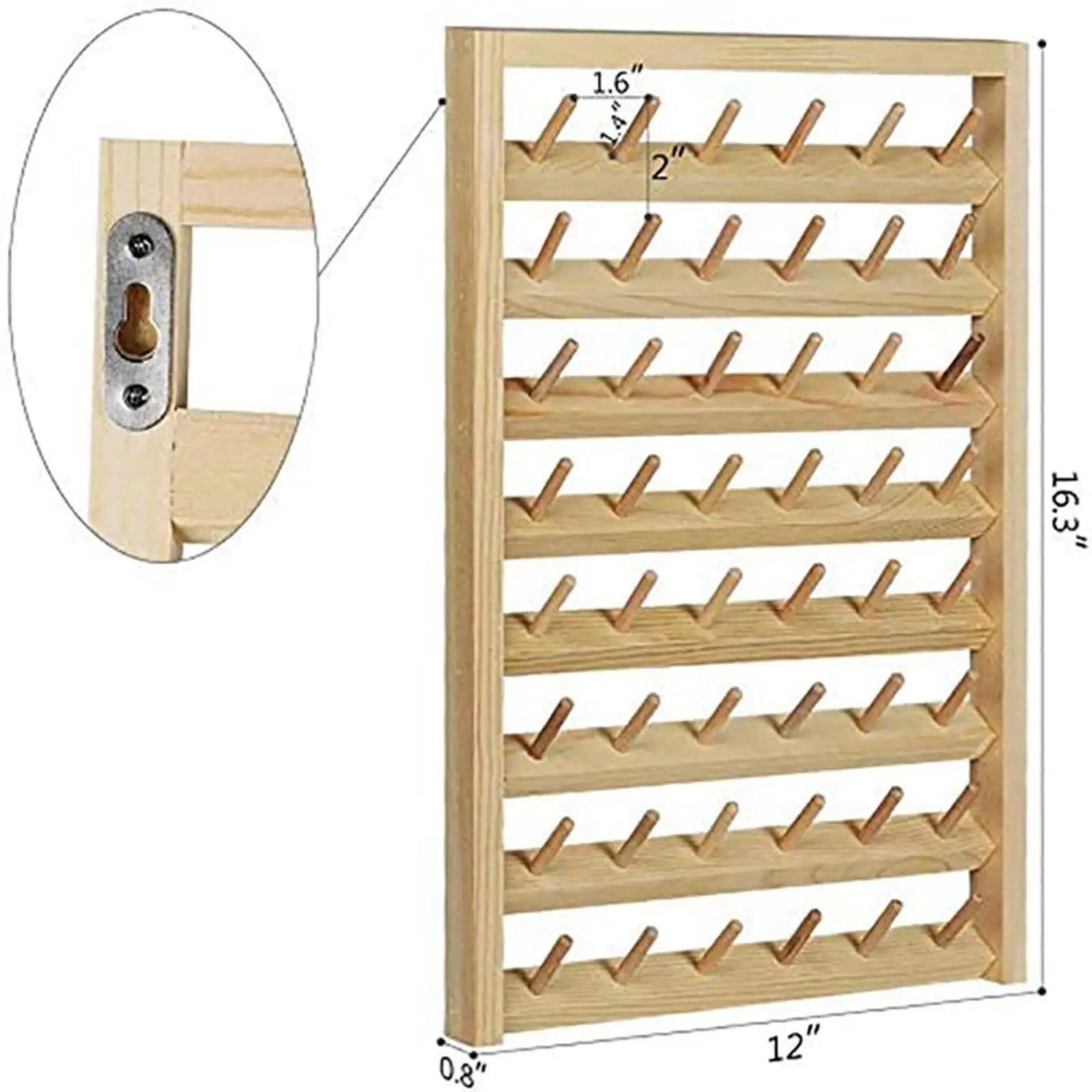 

Wall Hanging Spool Stand Sewing Thread Rack Sewing Thread Storage for Knotless Box Braids